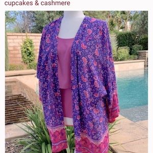 New Cupcakes and Cashmere Floral Kimono Coverup